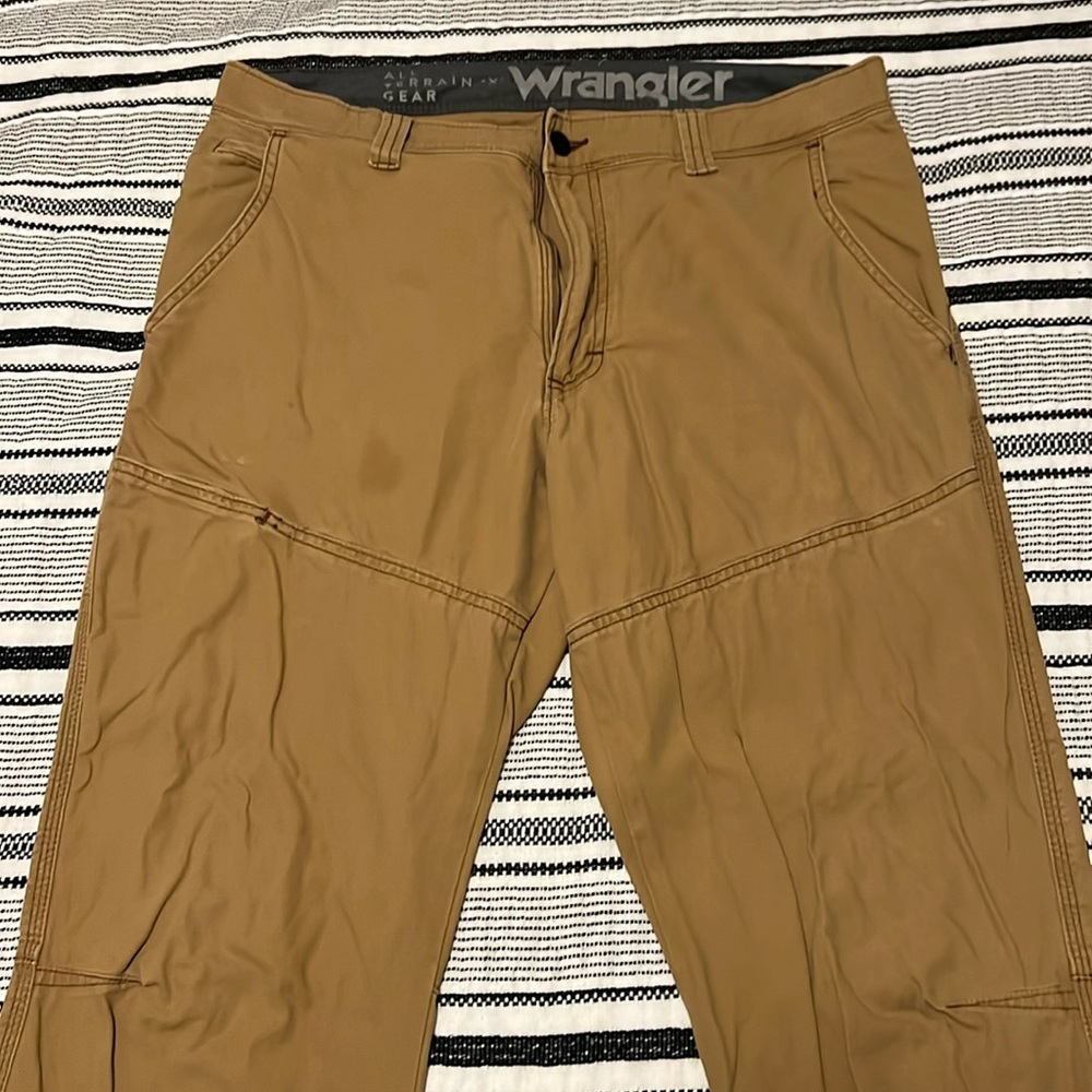 Wrangler  Khaki Pants- Good Condition- 34x34- small stain front near pocket